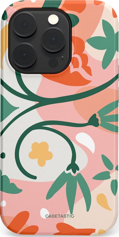 Casetastic Hoesje Geschikt voor Apple iPhone 14 Pro Magsafe - Stijlvolle Beschermende Duo-layer Case - Bloesem Pastels