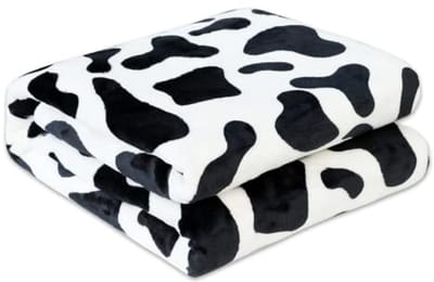 Dubbelzijdige koeienprint deken 300 g/m² - Lichtgewicht outdoor plaid voor volwassenen en kinderen - Superzacht flanel - 50 x 60 inch