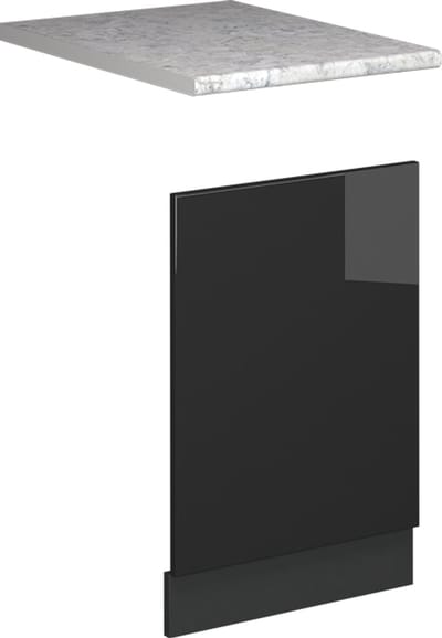 Vicco Fame-Line Frontpaneel – 45 cm, WB Marmer Antraciet Hoogglans