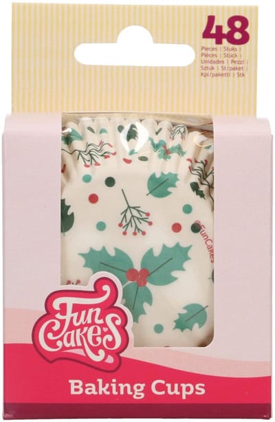 FunCakes Baking Cups - Hulstblad - 48 Stuks - Cupcake Vormpjes Papier