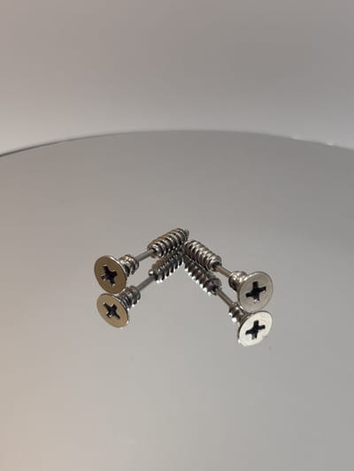 Zilverkleurige Schroeven Studs Draaiknop Oorbellen - Hypoallergeen - 316L RVS