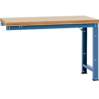Manuflex aanbouw-werkbank Profi standaard, tafelblad multiplex, 1500 x 700 mm, briljantblauw