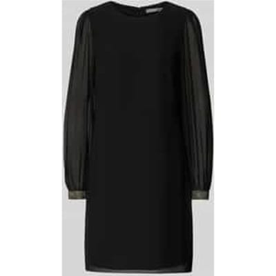 Cocktailjurk met semi-transparante mouwen