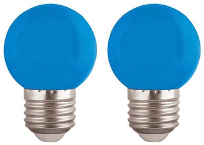 VITO LED Lamp G45 E27 - 2W (vervangt 15W) - 120lm - Blauw Licht - 180-240V - Flikkervrij - Energiezuinig - 2 stuks