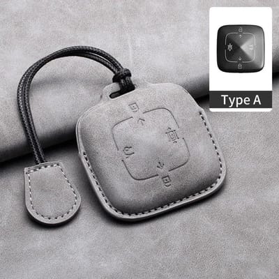 Étui de protection en cuir à 4 boutons pour clé de voiture télécommandée Pour Zeekr 001 X     Pour Zeekr 001 009 Protection complète Porte-clés gray