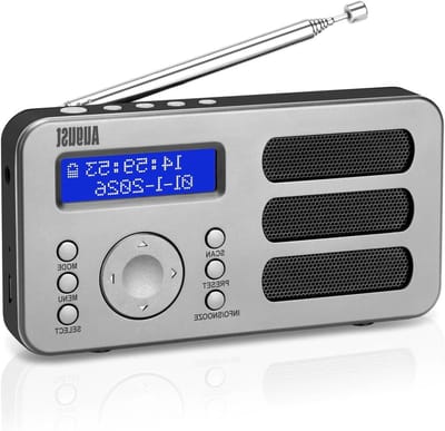 Draagbare Radio - Digitale Radio - Ontspannen Luisteren - Ingebouwde Batterij - 20 Uur Speeltijd - Zilver