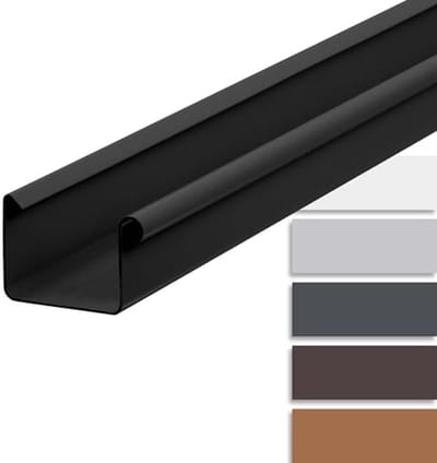 Vierkante Kunststof Bakgoot voor Dakafvoer - 200 cm Antraciet