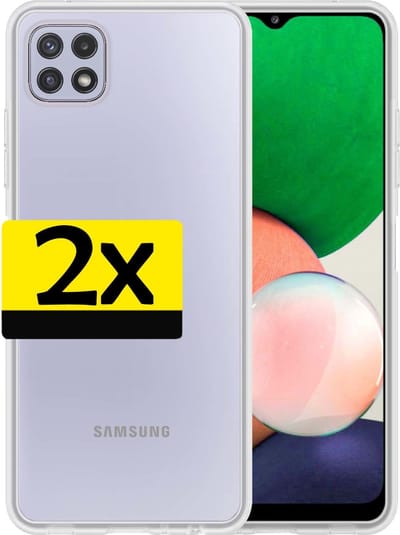 Hoesje - 2 Stuks - Geschikt voor Samsung Galaxy M22 - Sterk & Shockproof - Case Siliconen - Back Cover - Telefoon Hoes - Telefoonhoesjes - Transparant