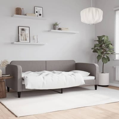vidaXL - Slaapbank - 90x200 - cm - stof - taupe