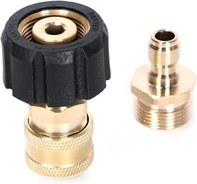 SnelShoppen - 2 Stuks Hogedrukreiniger Adapter Kit M22-14mm naar 1/4 Duims Vrouwelijk en M22-14mm naar 1/4 Duims Mannelijk - Corrosiebestendig, Voor U