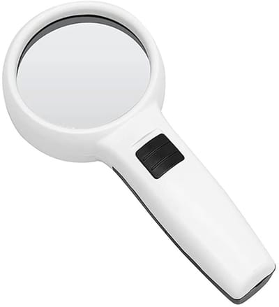 Dailygoods - 30X Handheld Vergrootglas met 12 LED Verlichting