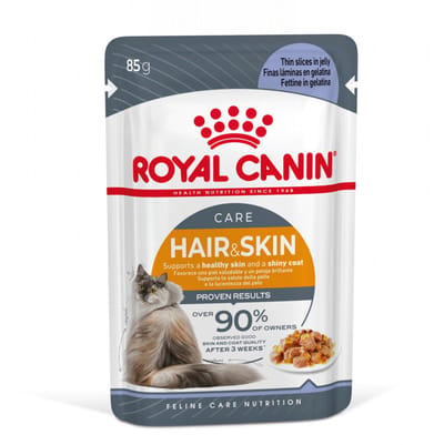 Royal Canin - Hair & Skin Care Jelly Kattenvoer Nat - 48 x 85 gr