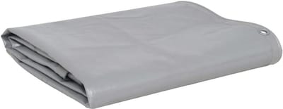 Afdekzeil Grijs - Zeildoek Waterdicht - Bescherming Buiten - PVC Gecoat Canvas - 1.5x10 m - Grijs