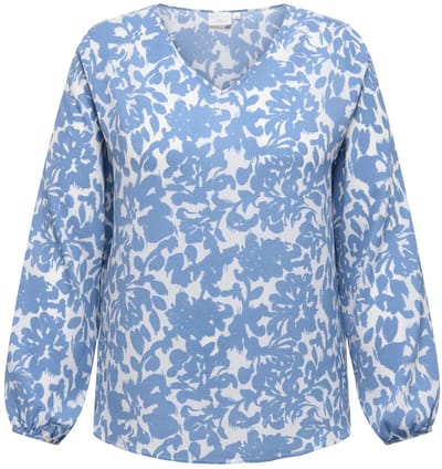 ONLY CARMAKOMA - CARVICA L/S V-NECK TOP WVN NOOS Dames Blouse