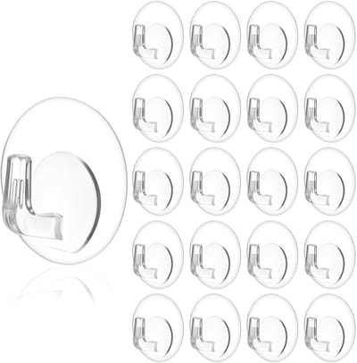 Allecto - Magic Hooks - Zelfklevende Haakjes - Sterke Adhesie - Transparant - Waterdichte Wandhaakjes - Geschikt voor Keuken en Badkamer - 20 Stuks
