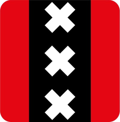 Stad Amsterdam logo onderzetters / bierviltjes - 15x stuks - van karton - feestartikelen - thema