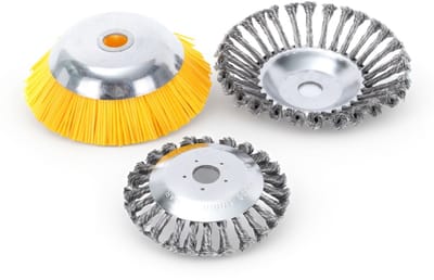 Draadwiel voor het Wieden van Onkruid - Universele Stalen Onkruidborstel - voor Bosmaaier Benzine en Elektrisch Inclusief Montageset - Buitendiameter 20 cm
