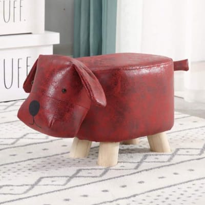 Dierenpoef Kinderkruk - Voetenbankje Zetel - Spelen Decoratie - Milieuvriendelijk Materiaal - 24x50x28cm - Kleurrijk