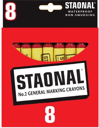Crayola - Krijtjes - Staonal Marking Crayons 8 stuks - rood - 5225038