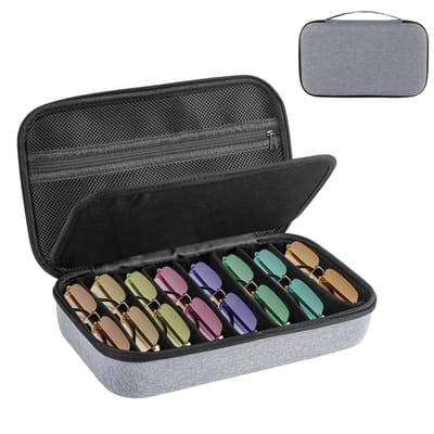 Dailygoods - Brillenkoker voor meerdere brillen - Organizer met verstelbare compartimenten