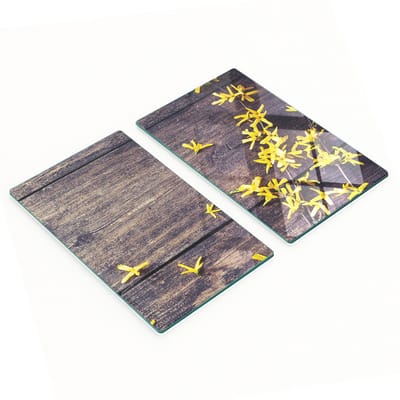 Multifunctionele decoratieve snijplanken van gehard hout voor de keuken, Forsythia, 2x30x52 cm