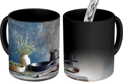 Magische Mok - Foto op Warmte Mokken - Koffiemok - Pan - Kruiden - Schilderachtig - Magic Mok - Beker - 350 ML - Theemok