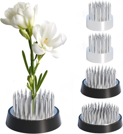 Bloemdecoratie Houders - Bloemstuk Benodigdheden - Bloemen Schikken - Roestvrij Staal - 4 Stuks - Zilver