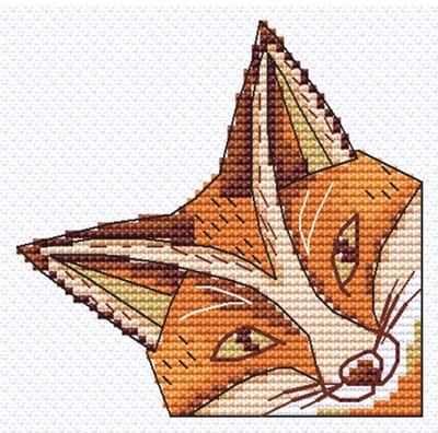 Borduurpakket ANZ-75 - Bookmark - Fox - Boekenlegger Vos - Andriana