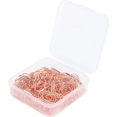 100 Stuks Stervormige Paperclips Schattig Grappig Roestvrij Staal Anti-Slip Planner Clips voor Albums Kaarten rosé gouden kleur
