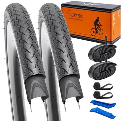 Fietsbanden set - Banden en binnenbanden - Stadsritten - Lekbestendig nylon - 28 inch 700x40C - Zwart