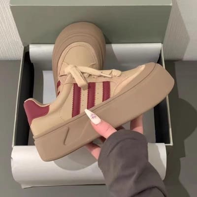 Retro Casual Sneakers met Dikke Zool Dames Winter Nieuwe Student Veelzijdige Morele Trainingsschoenen Niche Originele Sneaker 35 rood