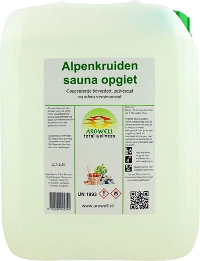 Arowell - Alpenkruiden sauna opgiet saunageur opgietconcentraat - 2,5 ltr