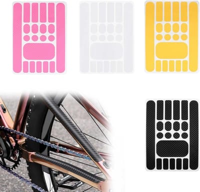 Bicycle frame stickers set van 4, beschermfolie voor fietsframe, verkrijgbaar in 4 kleuren voor optimale bescherming