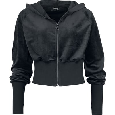Gothicana by EMP - Gothic Vest met capuchon - Nicki sweatvest met capuchon - S tot 5XL - voor Vrouwen - zwart