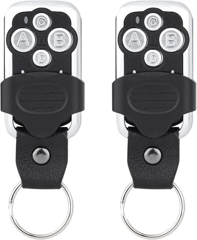 2 Stuks Afstandsbediening voor Garagedeuropener - Compatibel met Meest Populaire Modellen