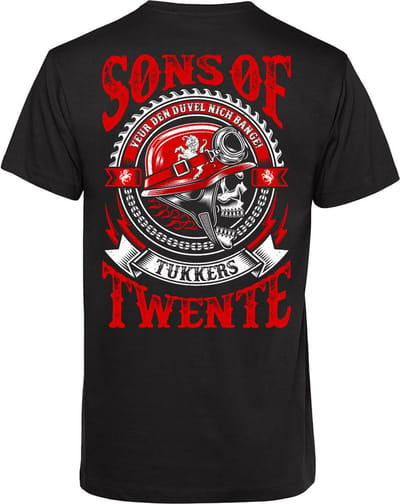 T-shirt Sons Of Twente | Kerstcadeau | Cadeau voor man | Vaderdag | Zwart | maat XS