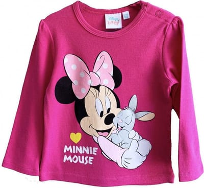 Minnie Mouse - Shirt - roze - 100% katoen - Longsleeve - maat 68/74