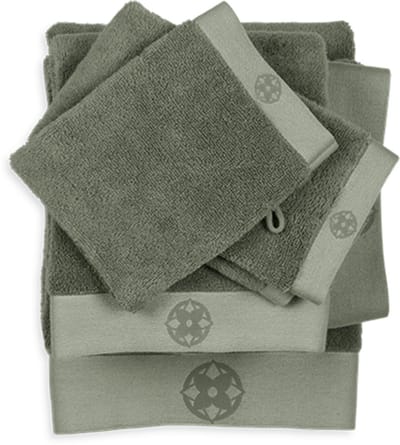 Kayori Taoru Handdoek - 50x100 cm - Set van 3 - Olijfgroen
