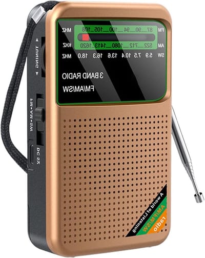 Draagbare FM-radio - Zakradio Digitale Tuner - Noodsituaties en Reizen - Telescopische Antenne - 116 cm - Blauw
