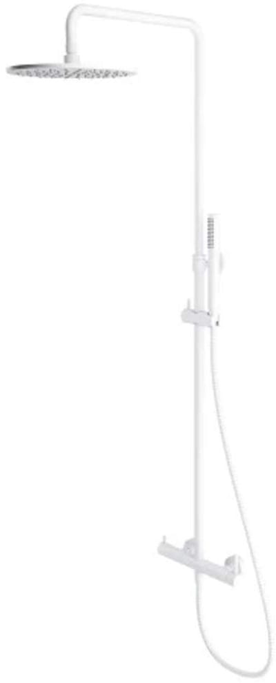 OMNIRES Y - Doucheset met kraan, diameter 25 cm, mat wit Y1244MWM