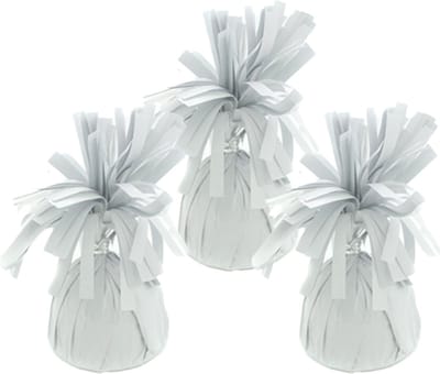 Haza Ballon gewichtjes - 6x - wit - 170 gram - gewichtjes voor helium ballontrosjes