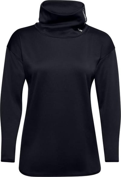 Under Armour - Maat M - Armour Fleece Funnel Neck - Black / Black / White - Vrouwen