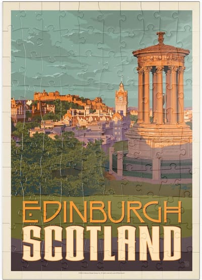 Edinburgh Vintage Poster - 100 Stukjes Puzzel van Anderson Design Group