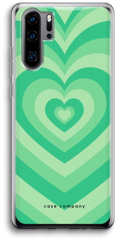 Case Company® - Hoesje geschikt voor Huawei P30 Pro hoesje - Hart Groen - Soft Cover Telefoonhoesje - Bescherming aan alle Kanten en Schermrand