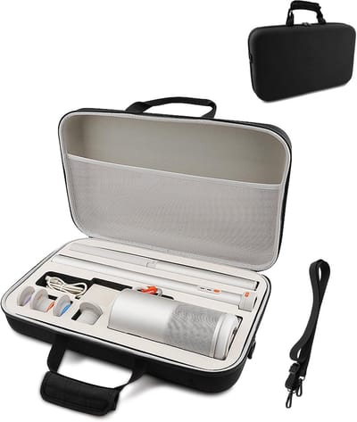 Hoes geschikt voor de draagbare projector XGI-MI MoGo 4 2025, Nieuwe, beschermende reiskoffer/tas/dragerhoes compatibel met MoGo 4 accessoires, geschikt voor 4 zonsondergangfilters, afstandsbediening (XL)