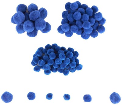 Colorations - Mini Pompons Blauw, 100st.
