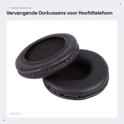 Vervangende Oorkussens voor Hoofdtelefoon - Zacht PU Leer - Comfortabel en Duurzaam - Zwart - Geschikt voor K450-K430-K420-K480