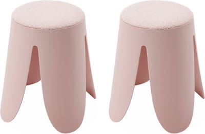 sweeek - Set van 2 stapelkrukken, niki, ø30 / 44 x h46cm
