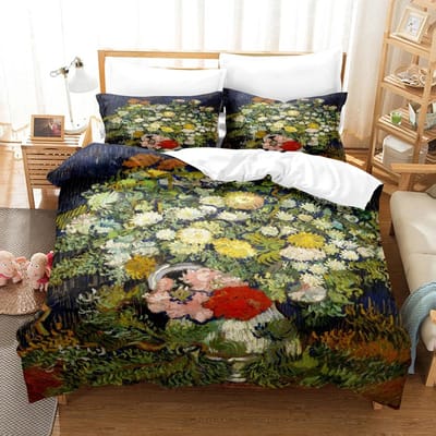 Van Gogh Olieverf Beddengoed Set Queen King Size Slaapkamer Decor Dekbedovertrek En Kussensloop 2/3 Stuks Huishoudtextiel AU Single(140x210cm)