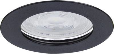 Integral inbouwspot Zwart rond IP65 | zaagmaat 6cm | incl. GU10 fitting excl. lichtbron | GU10